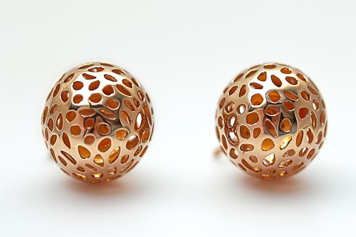 Alerte rappel consommateur  : boucles d'oreilles fantaisie dorées, métal rond