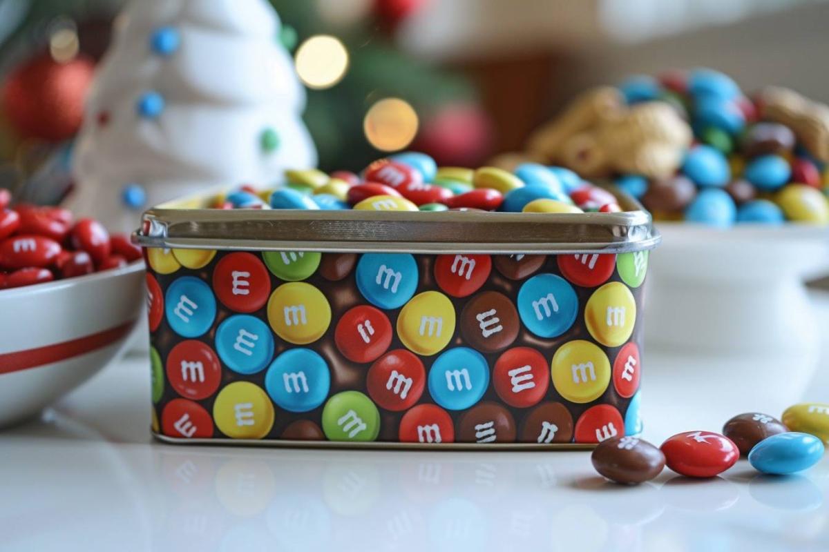 Rappel consommateur : boîte métallique M&Ms cacahuète 330g de Noël retirée de la vente