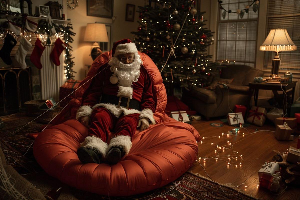 Rappel consommateur : décoration de Noël dangereuse - Père Noël en parachute sans marque retirée