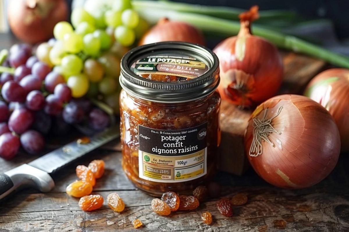 Rappel consommateur : détail confit oignons raisins 100g Le potager bio - risque sanitaire
