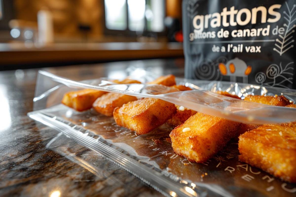 Rappel consommateur : détail des grattons de canard à l'ail VAUX retirés de la vente pour risque sanitaire