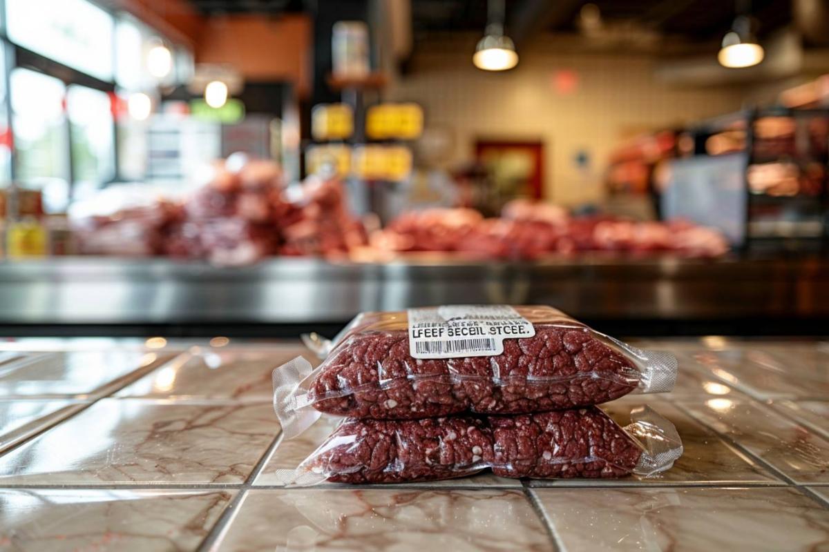 Rappel consommateur - détail viande hachée pur bœuf 5% matière grasse L'étal du Boucher