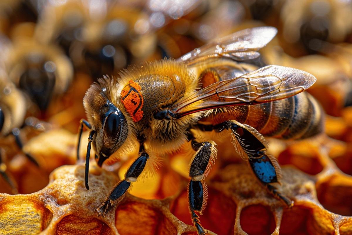 Rappel consommateur ICKO APICULTURE : détail de la peinture pour marquage des reines d'abeilles