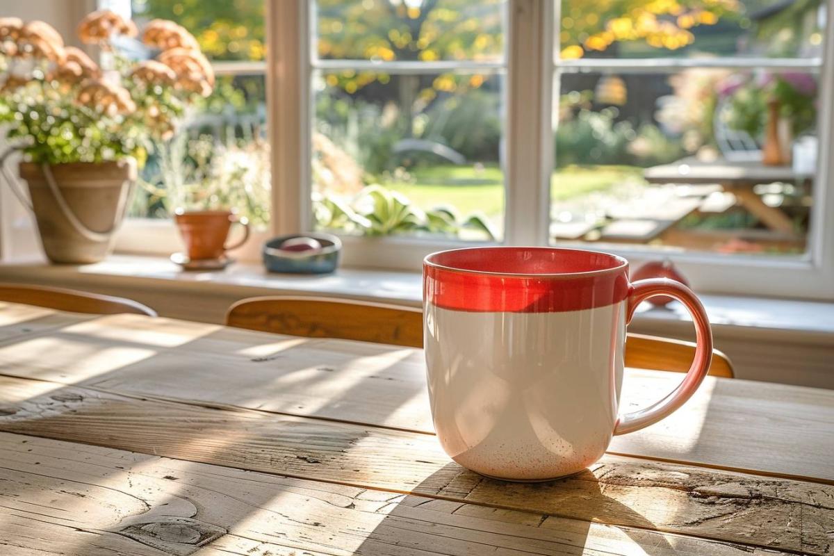 Rappel consommateur : mug en porcelaine 34 cl blanc et rouge Geneviève Lethu - Informations importantes