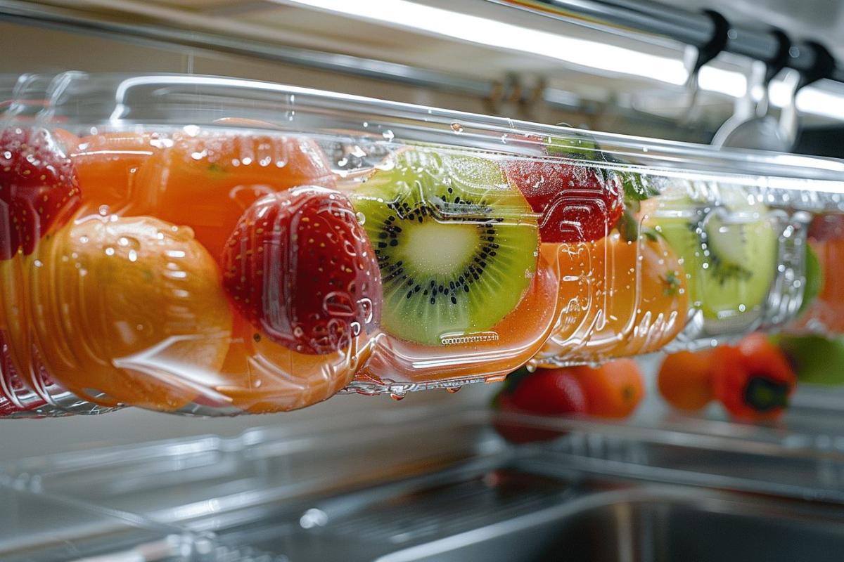 Rappel consommateur : plateau en plastique avec motif fruits sans marque retourné pour défaut