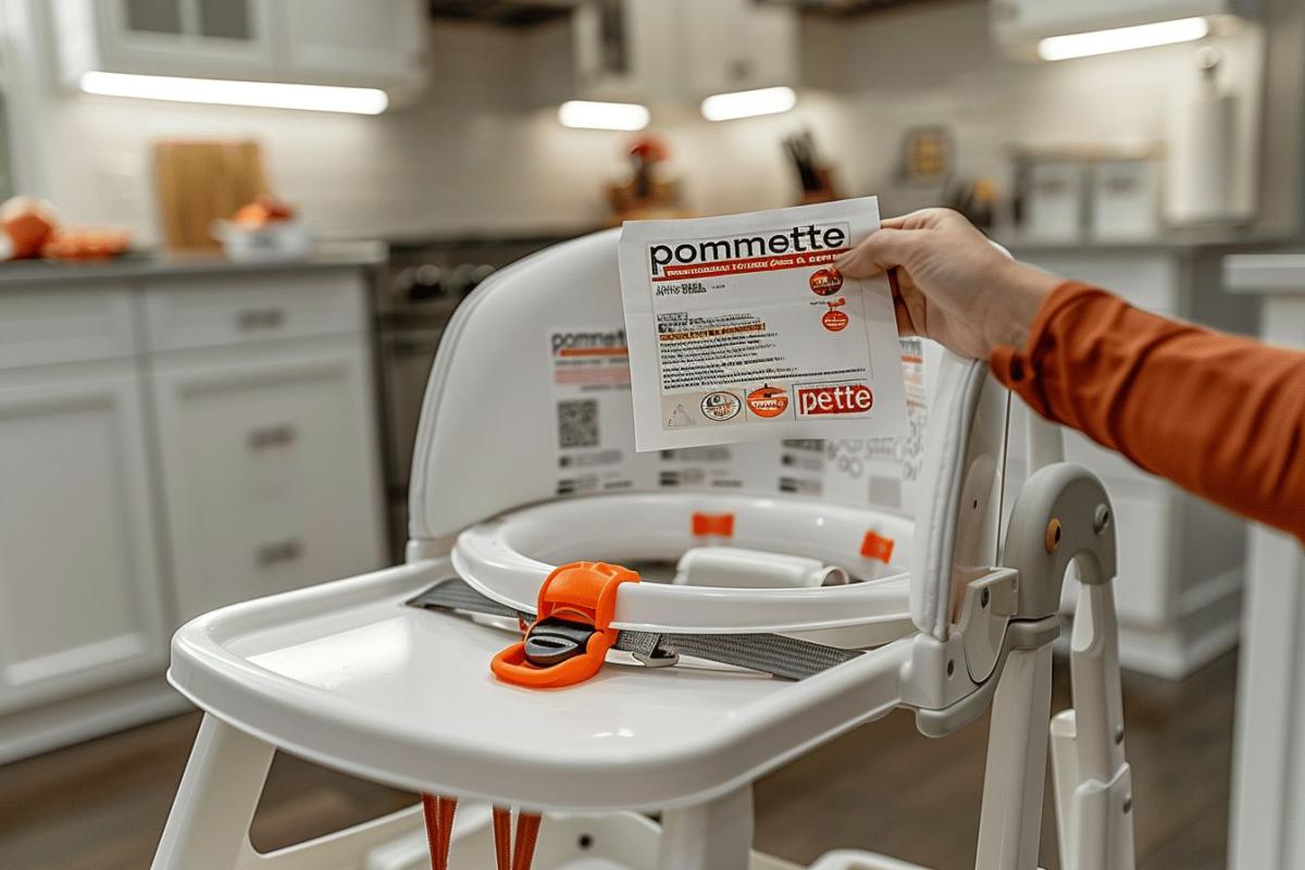 Rappel consommateur urgent : détails du problème de sécurité sur la chaise haute Pommette