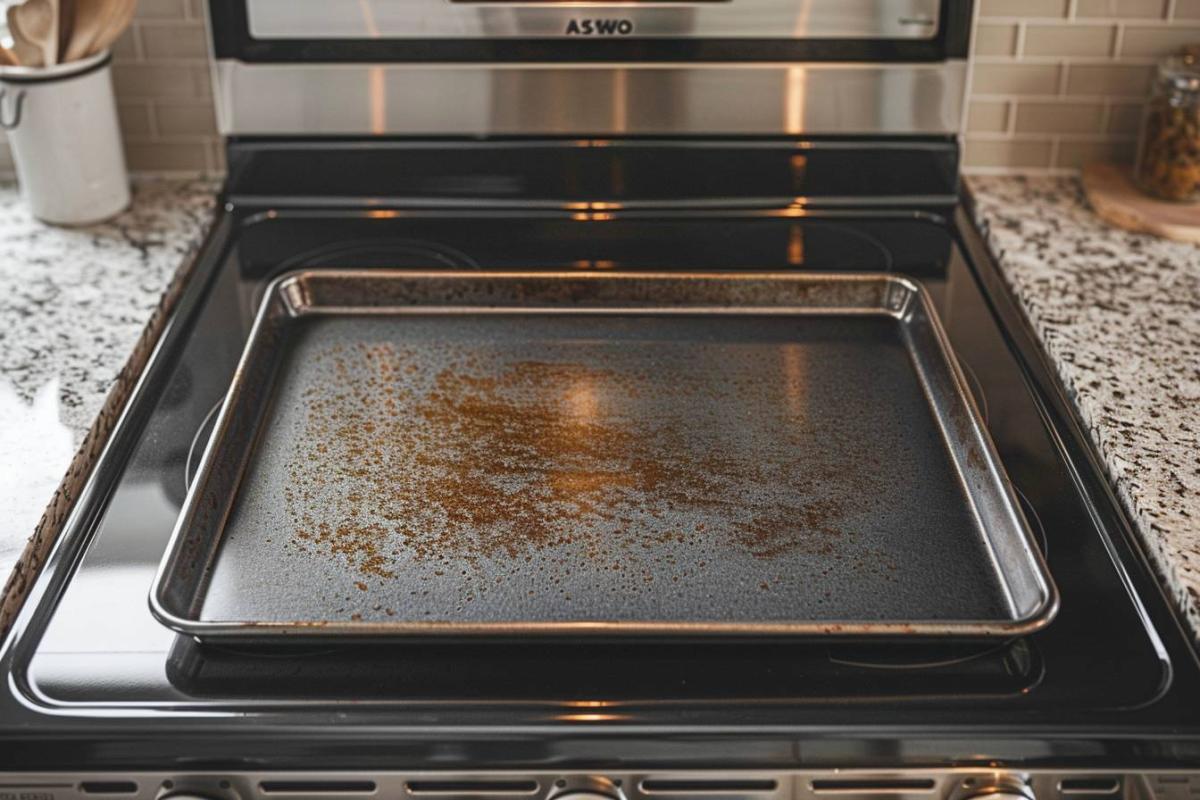 Rappel : Lèche frite métallique émaillé noir pour four électrique - Ref. ASWO Q90044 / XINGBANG 0040800035