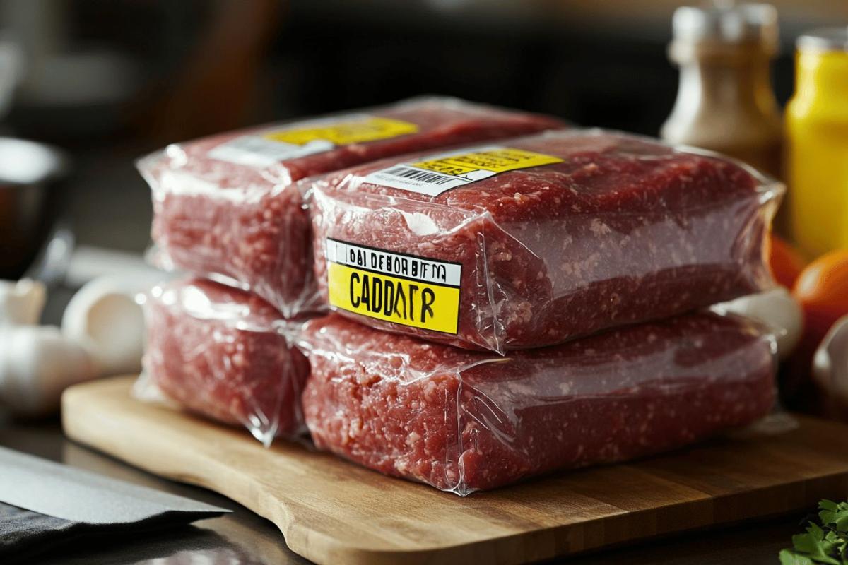 Rappel de steak haché à consommer cuit à cœur : informations sur le produit conditionné par deux