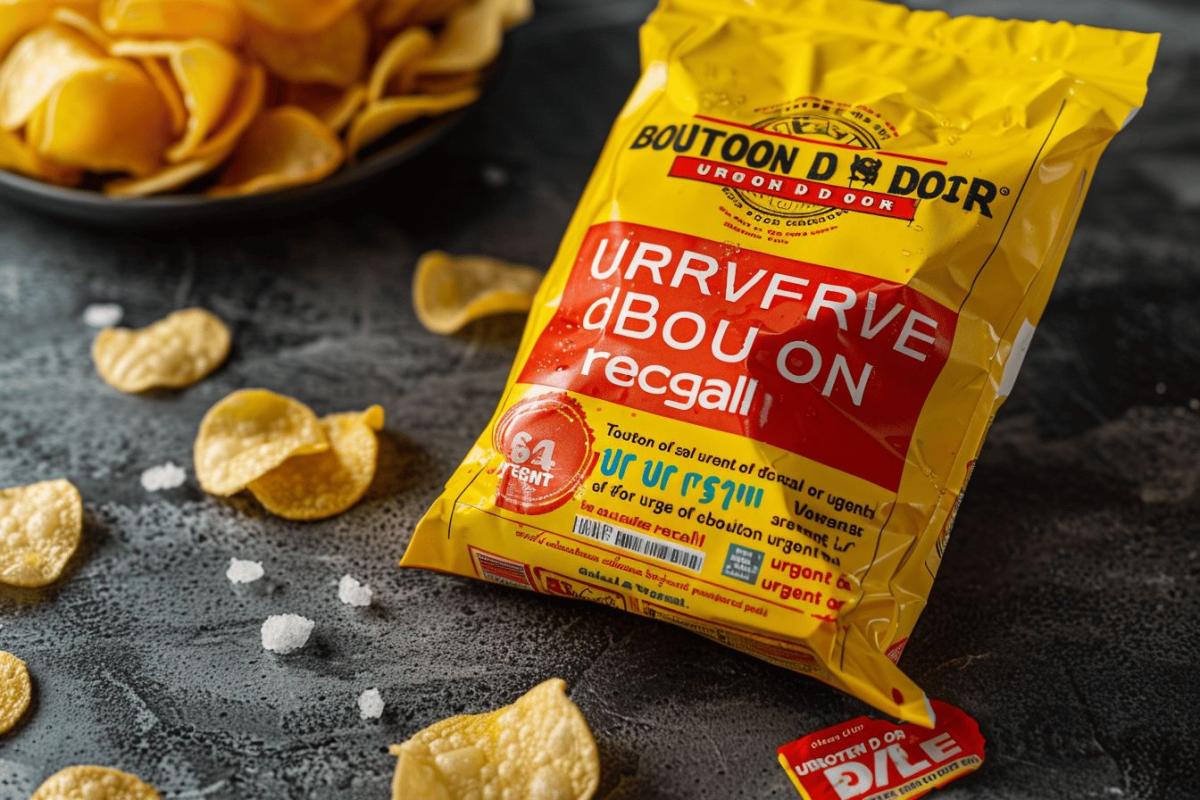 Rappel urgent : Chips sel et vinaigre 135g BOUTON d'OR - Risque sanitaire détecté