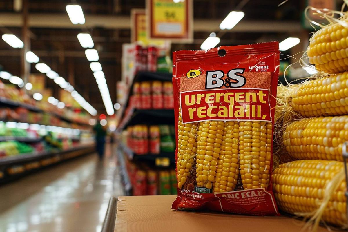 Rappel urgent : sachet de maïs grillé salé 500g B&S retiré de la vente pour raisons de sécurité